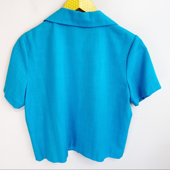 Lindsey Scott Vintage Butterfly Collared a button Front Blouse - Picture 5 of 5